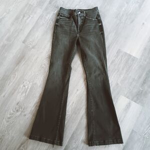 ↠ Express Charcoal Black Denim High Rise Flare Leg Jeans